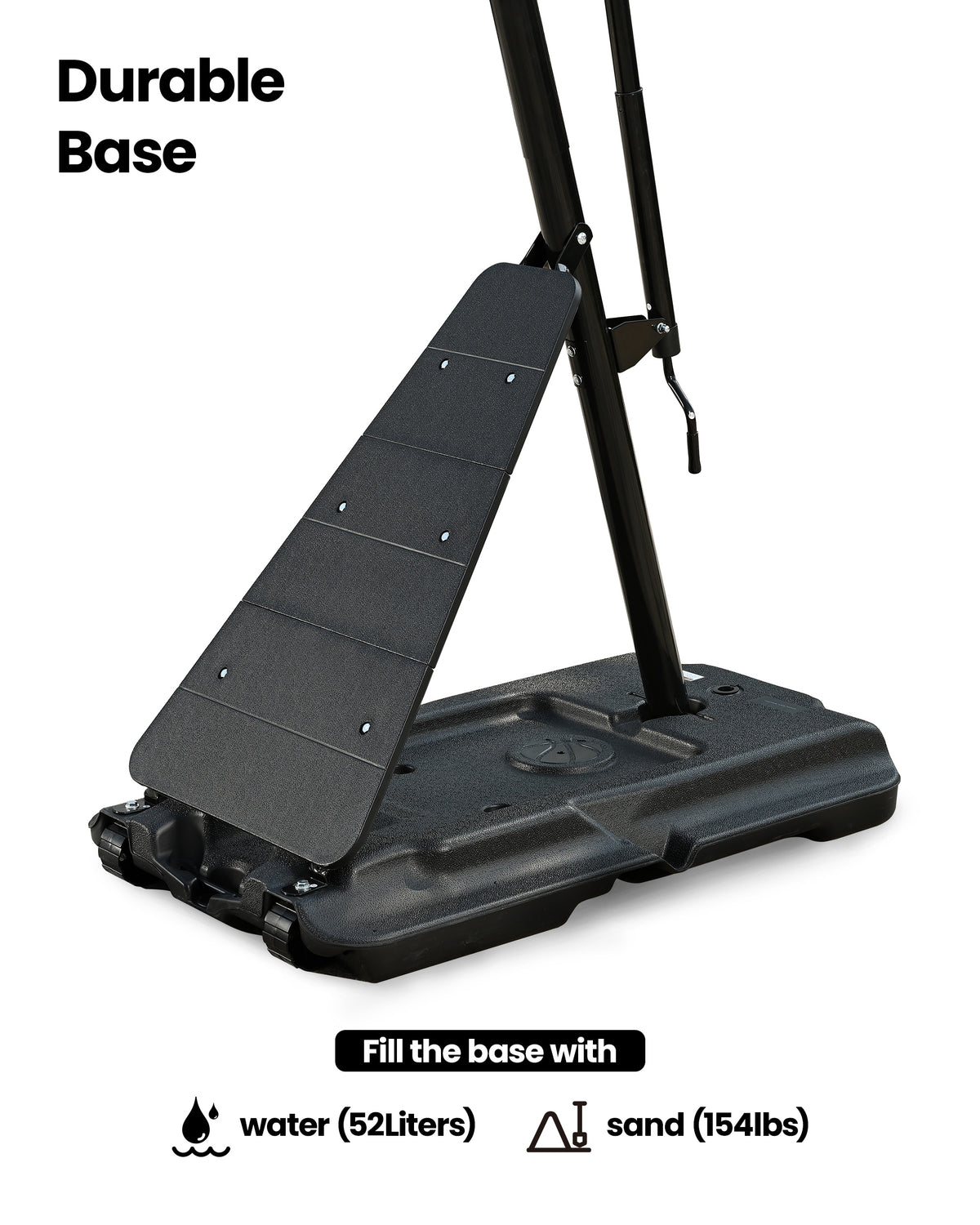 AWII Sport 44" Basketball Hoop – Durable Base, Fill with Water or Sand