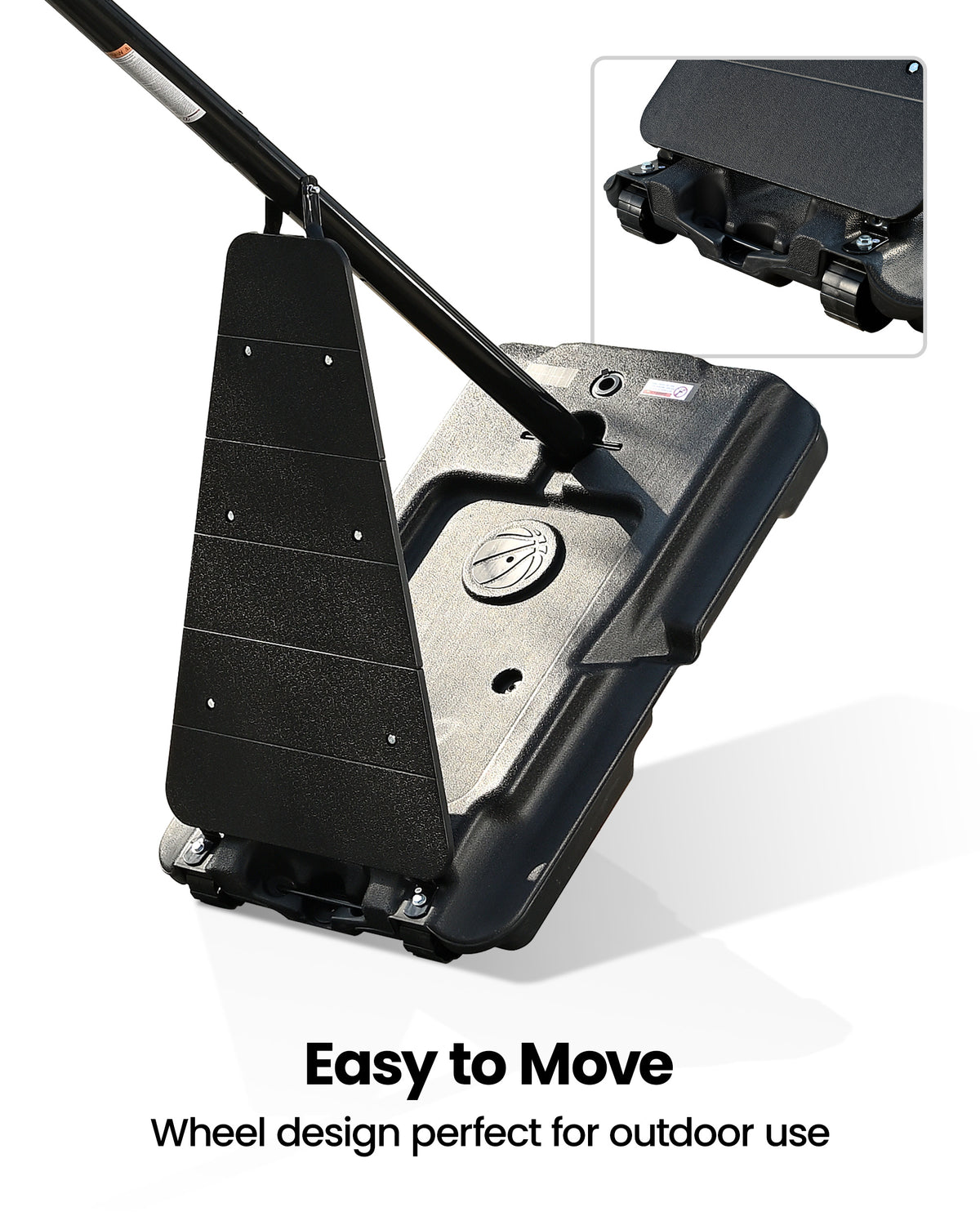 AWII Sport 44" Basketball Hoop – Wheeled Base for Easy Move