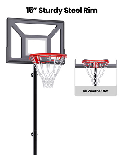 AWII Sport 30" Basketball Hoop – 15 Inch Steel Rim with All-Weather Net