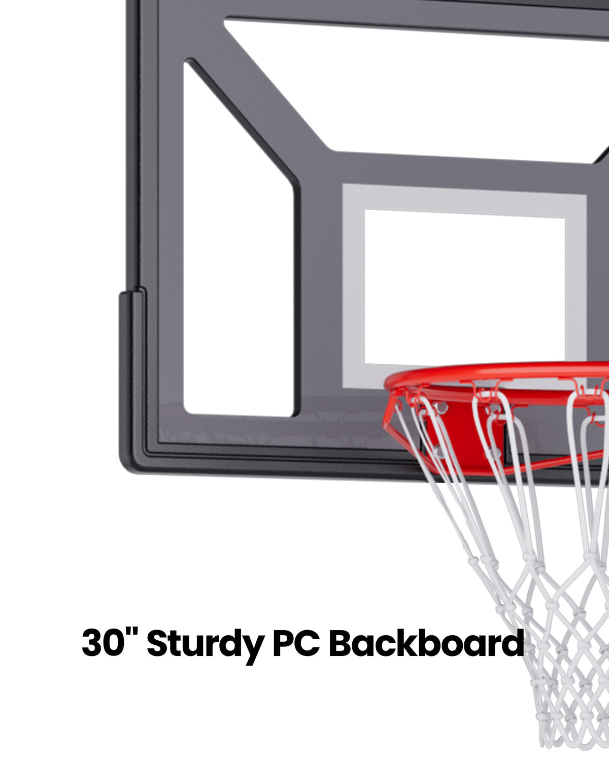 AWII Sport 30" Basketball Hoop – Sturdy PC Backboard