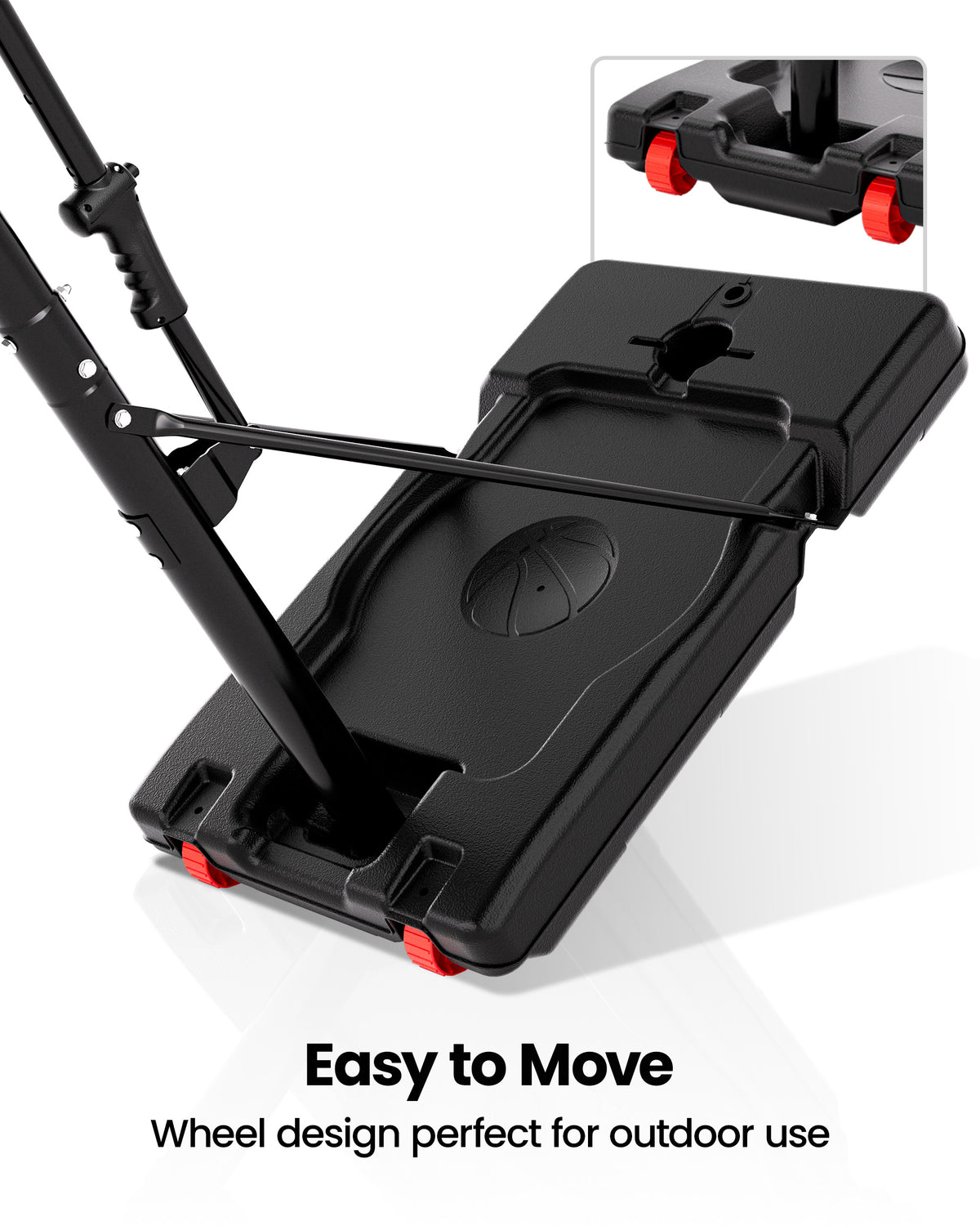 AWII Sport 40" Basketball Hoop – Wheeled Base for Easy Move