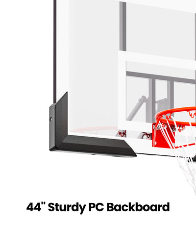 AWII Sport 44" Basketball Hoop – Metal-Edge PC Backboard