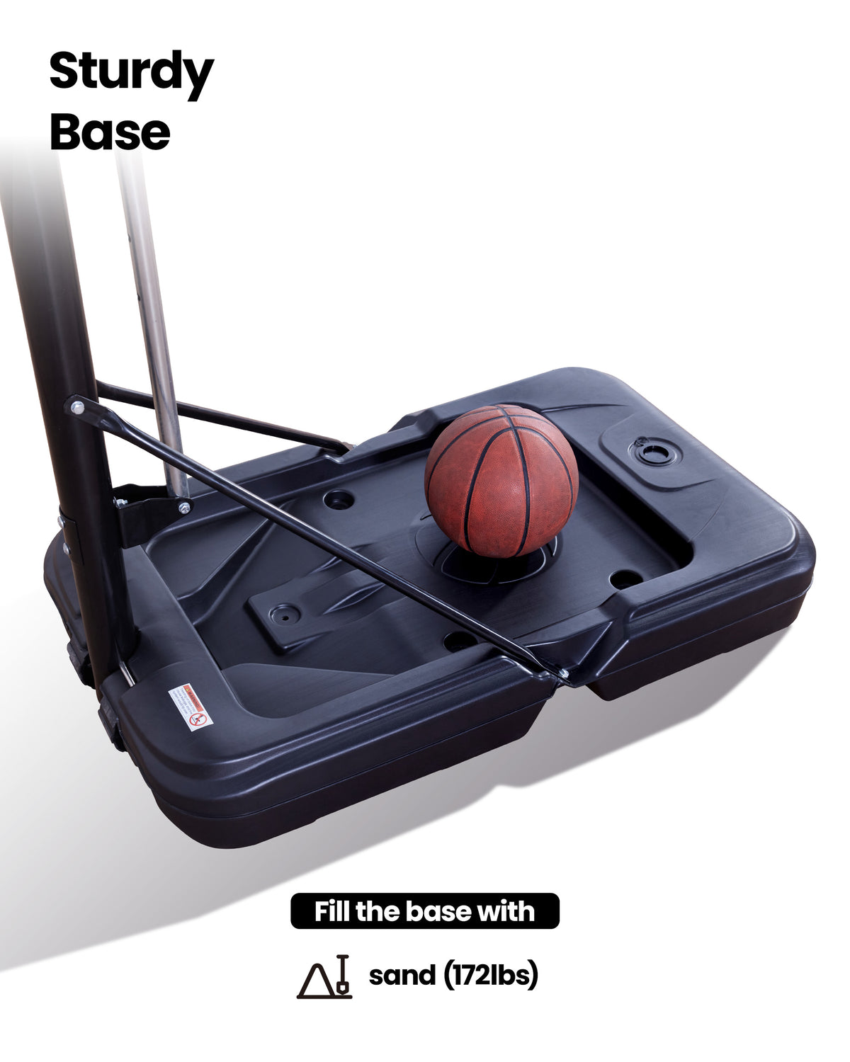 AWII Sport 44" Basketball Hoop – Sturdy Sand-Fillable Base