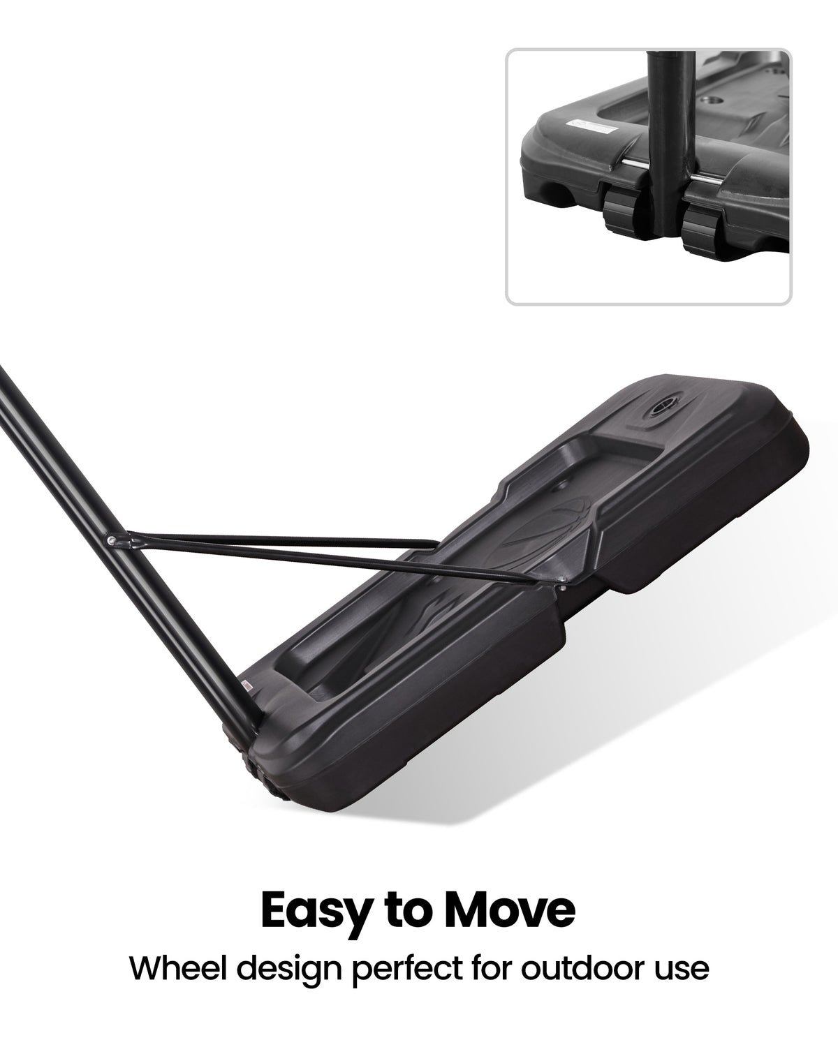 AWII Sport 44" Basketball Hoop – Wheeled Base for Easy Move
