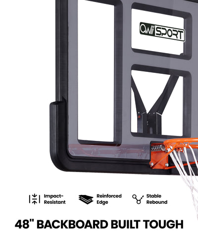 AWII Sport 48" Basketball Hoop – Impact-Resistant PC Backboard